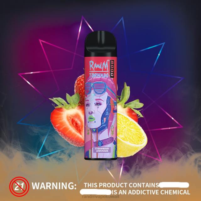 RandM Tornado جهاز vape للتحكم في تدفق الهواء 8000 قطعة واحدة ليموناضة الفراولة BFTJ239 RandM Vape Buy Online