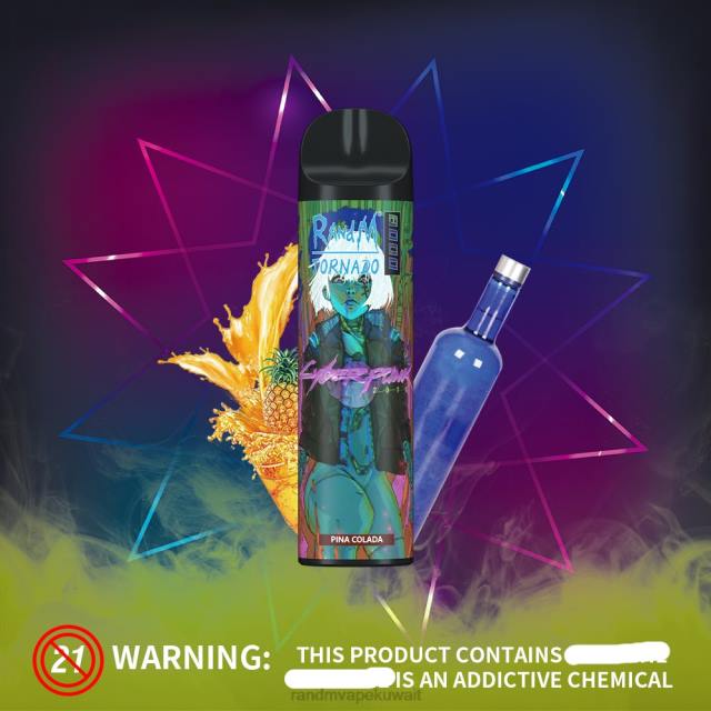 RandM Tornado جهاز vape للتحكم في تدفق الهواء 8000 قطعة واحدة حامض التفاح BFTJ240 RandM Tornado Store