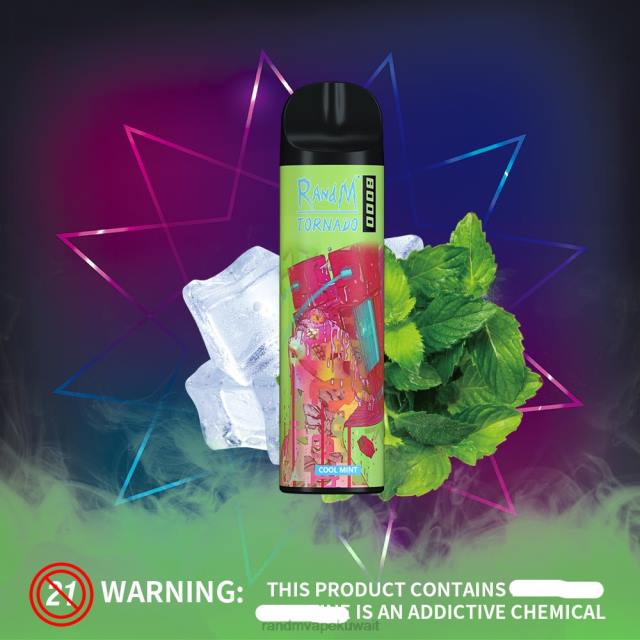 RandM Tornado جهاز vape للتحكم في تدفق الهواء 8000 قطعة واحدة حامض التفاح BFTJ240 RandM Tornado Store