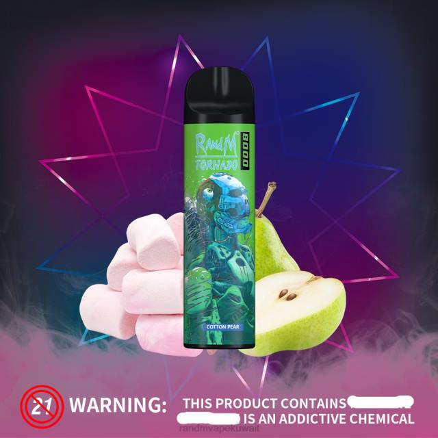 RandM Tornado جهاز vape للتحكم في تدفق الهواء 8000 قطعة واحدة حامض التفاح BFTJ240 RandM Tornado Store