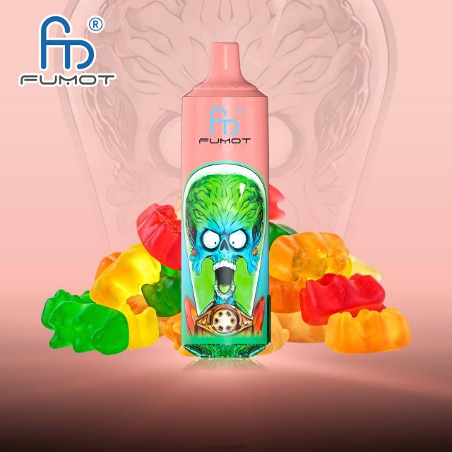 Fumot RandM Tornado جهاز 9000 برو فيب بالبطارية وشاشة العرض الاصدار 1 حلوى الدب المضغية BFTJ189 RandM Vape Buy Online