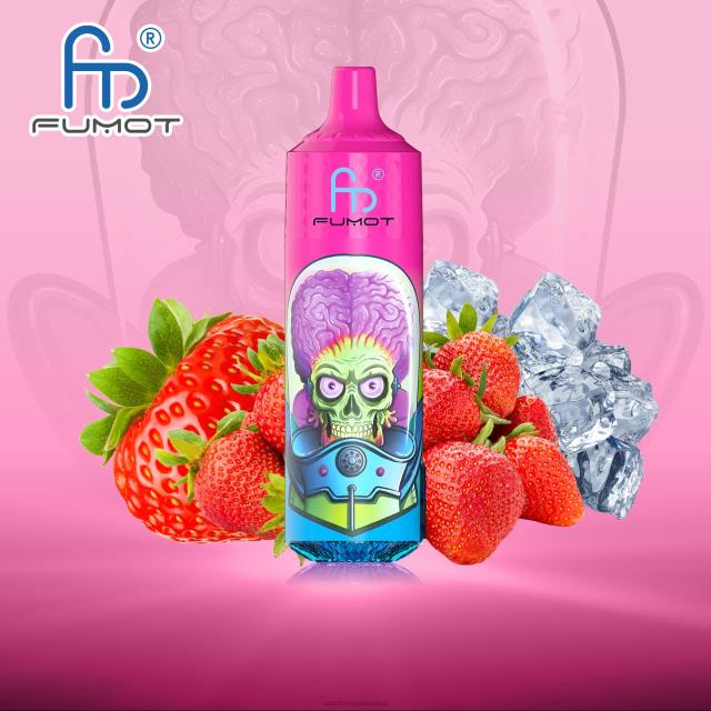 Fumot RandM Tornado جهاز 9000 برو فيب بالبطارية وشاشة العرض الاصدار 1 جليد الفراولة BFTJ198 RandM Vape Online