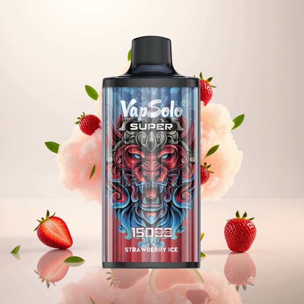 فابسولو سوبر Vapsolo Super 15000 نفخة - فراولة آيس، 40مل، 850ماه