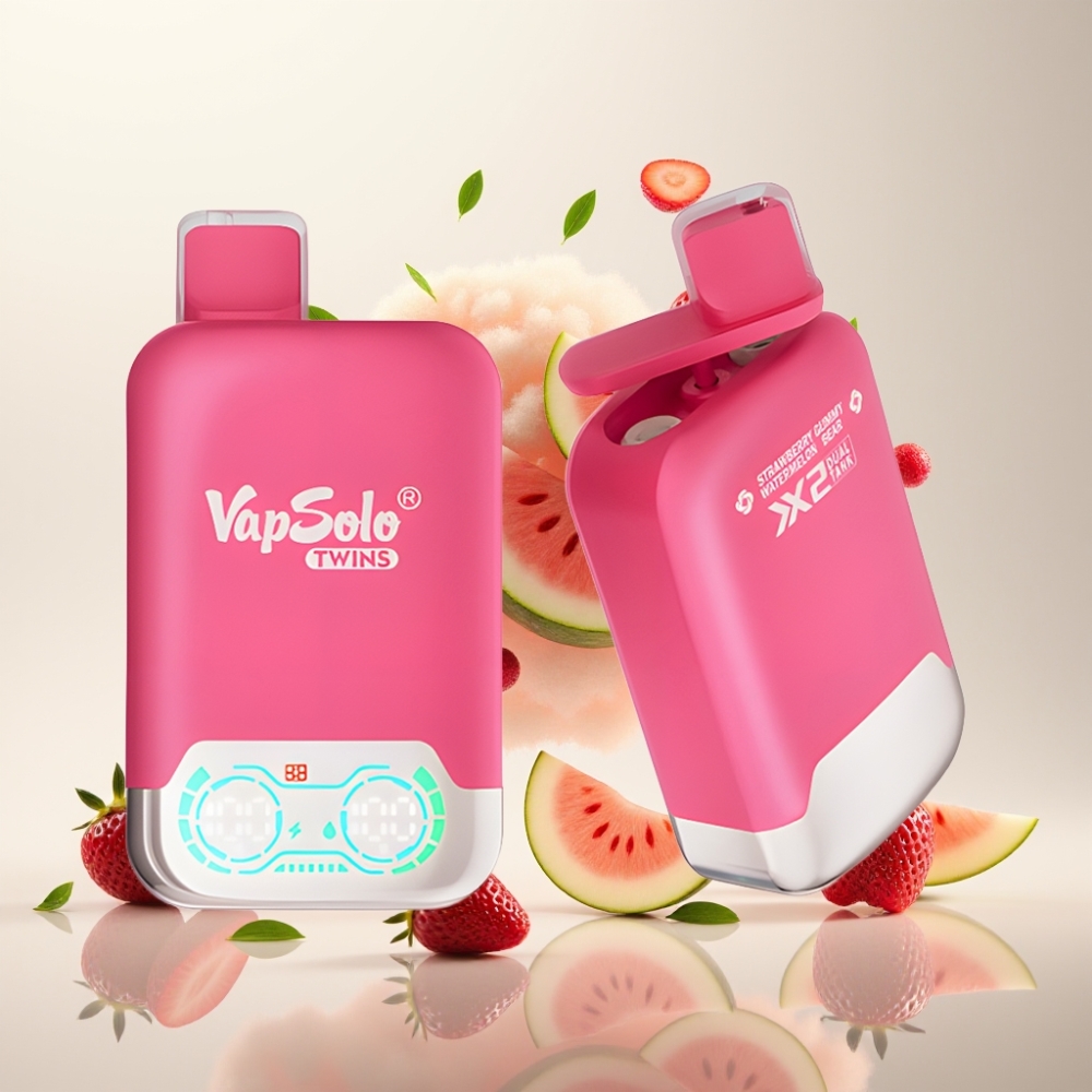 فابسولو توينز Vapsolo Twins 20000 نَفخة - فراولة بطيخ ومصاصة