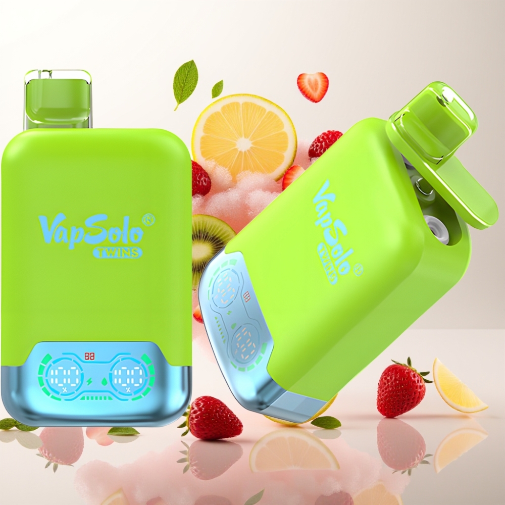 فابسولو توينز Vapsolo Twins 20000 نفخة - فراولة كيوي & فراولة توت أحمر مثلج