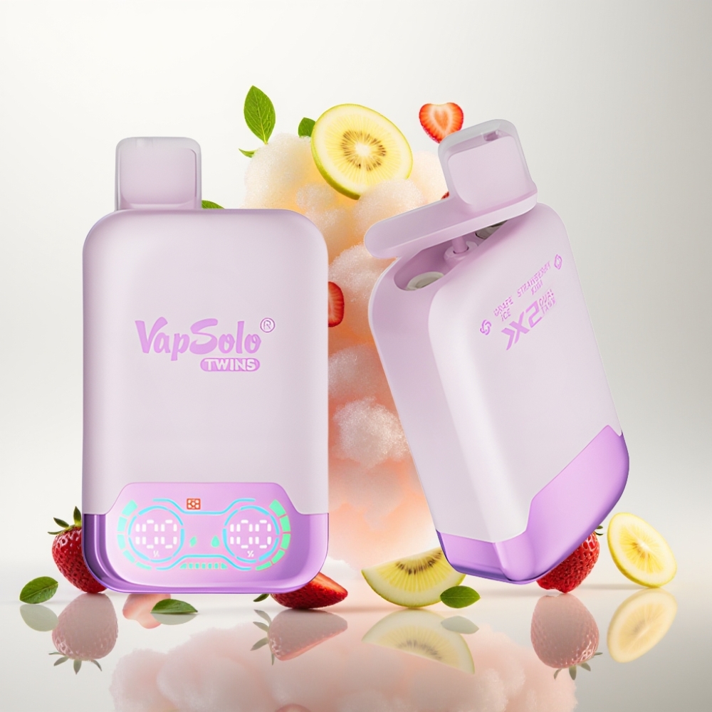 فابسولو توينز Vapsolo Twins 20000 نفخة بنكهتي عنب مثلج وفراولة كيوي