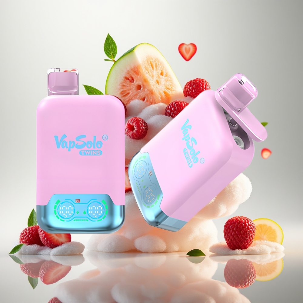 فابسولو توينز Vapsolo Twins 20000 نفخة - أسود ثلج فاكهة التنين فراولة & توت أحمر بطيخ