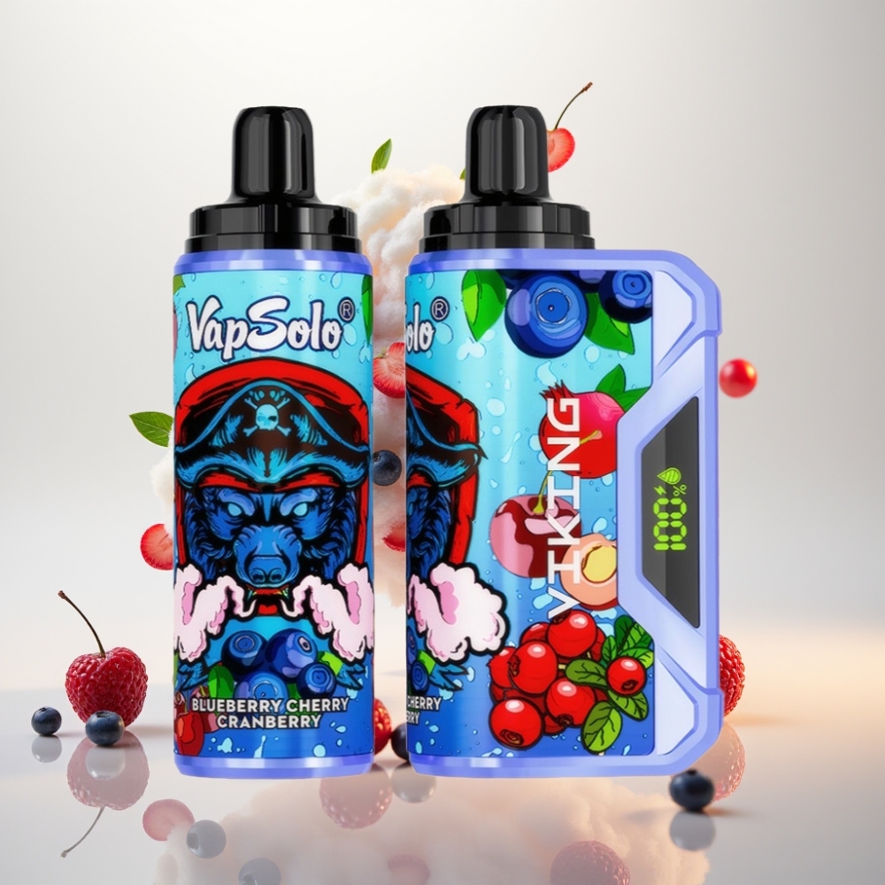 فايبسولو فايكنج Vapsolo Viking 12000 نفخة - 22مل (توت، كرز، توت بري)