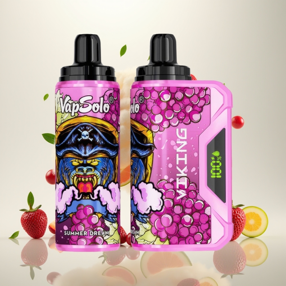 فابسولو فايكنج Vapsolo Viking 12000 نفخة، 22مل، شاحن Type-C، حلم صيفي