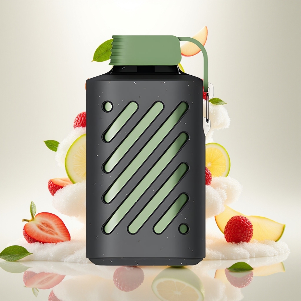فوزول Vozol Gear 10000 فايب بنكهة التفاح الحامض المثلج - 10000 نفخة، 20 مل سعة، بطارية 500mAh