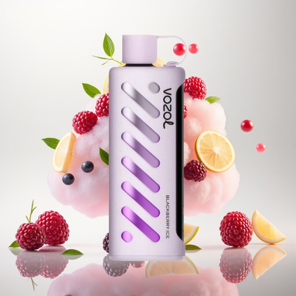 فوزول جير شيشة Vozol Gear Shisha 25000 نفخة - توت أسود مثلج، 5 ملغم/مل، 1000 مللي أمبير