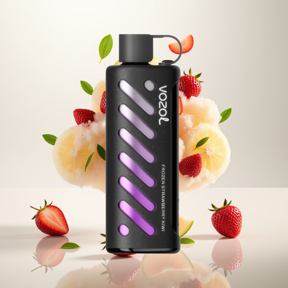 فوزول جير شيشة Vozol Gear Shisha 25000 نفخة - فراولة و كيوي مجمدة - 5 ملغ/مل - 1000 مللي أمبير