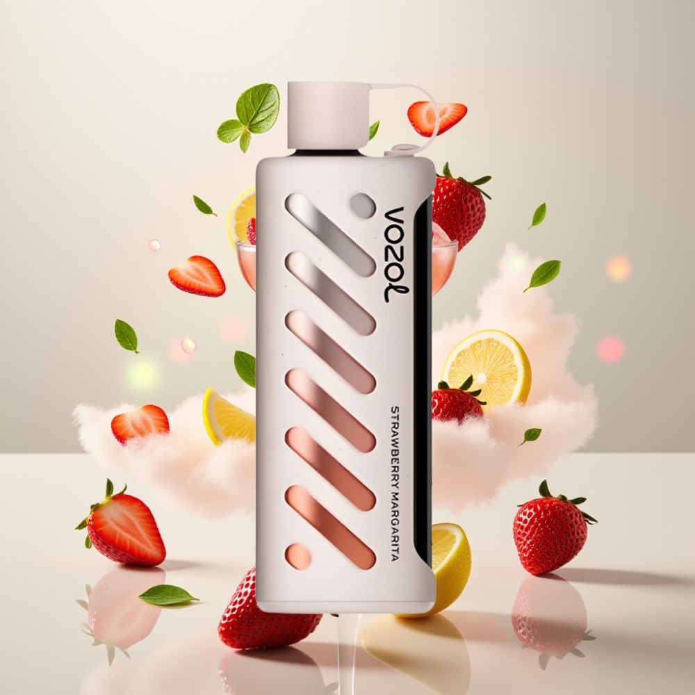 فوزول جير شيشة Vozol Gear Shisha 25000 نفخة - فراولة مارغريتا، 5 ملغ/مل، 1000 مللي أمبير
