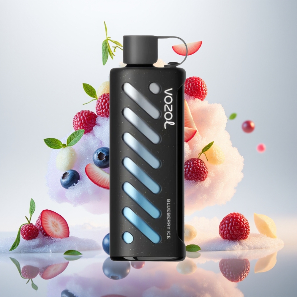 فوزول جير شيشة Vozol Gear Shisha 25000 نفخة - توت أزرق مثلج، تقنية S.i.L.C، 1000mAh