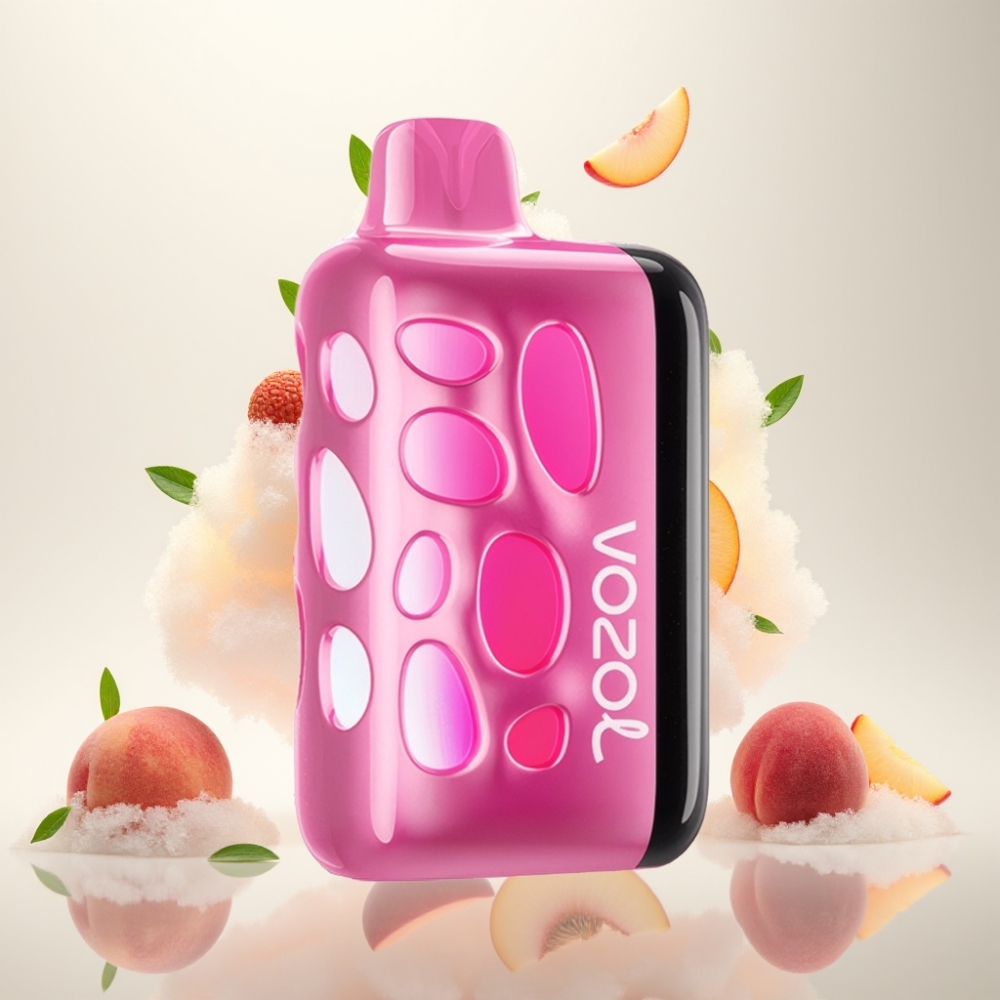 فوزول ريف Vozol Rave 40000 بخاخة نكهة خوخ مثلج - إضاءة 270 درجة - شحن سريع