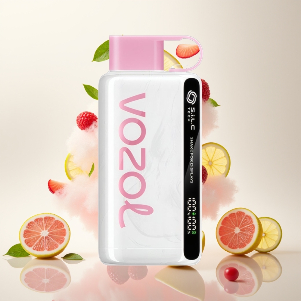 فوزول ستار Vozol Star 9000/12000 شيك للشاشة، شحن سريع، بنكهة الليمون الوردي
