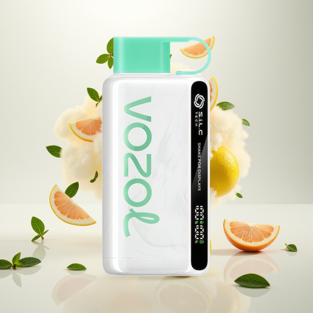فوزول ستار Vozol Star 9000/12000 بخاخ متعدد الاستخدامات بنكهة الليمون بالنعناع - شحن أسرع، بطارية ٦٥٠ مللي أمبير
