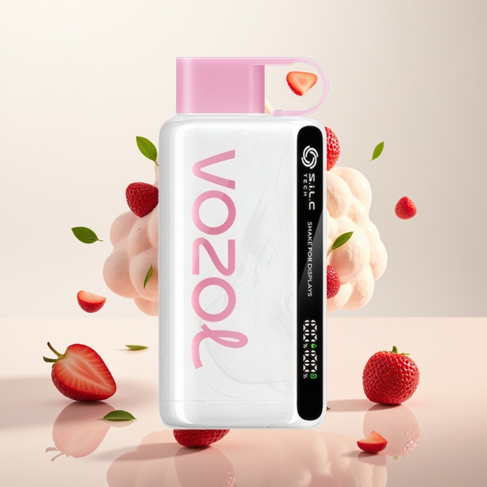 فوزول ستار Vozol Star 9000/12000 - آيس كريم فراولة، شحن سريع، ٦٥٠ مللي أمبير
