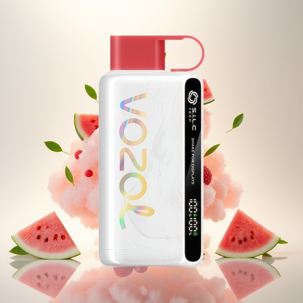 فوئول ستار Vozol Star 9000/12000 بخاخ قابل للتخلص منه بطعم البطيخ المثلج، شاشة اهتزاز، شحن سريع
